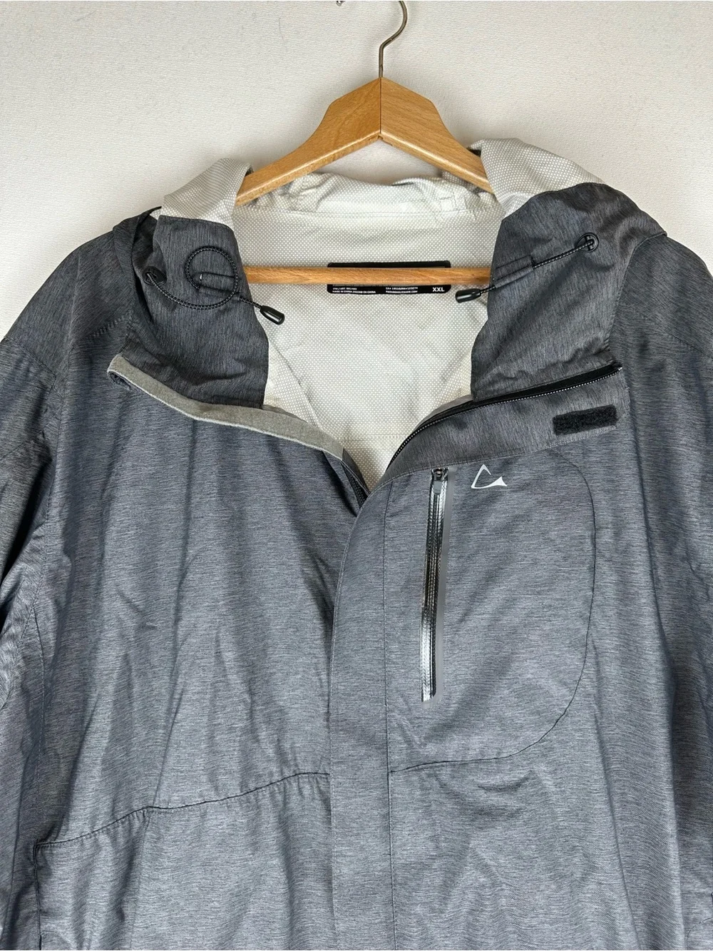 Paradox Hooded Rain Jacket Heathered Grey Men's XXL Lightweight